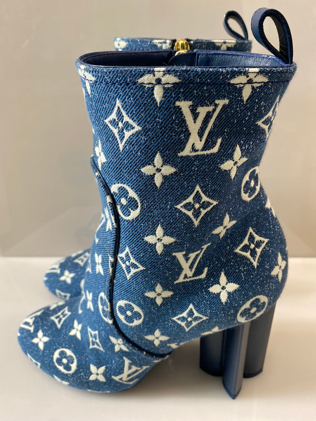Luis Vuitton denim boot size 8 s-l400.jpg main image 4