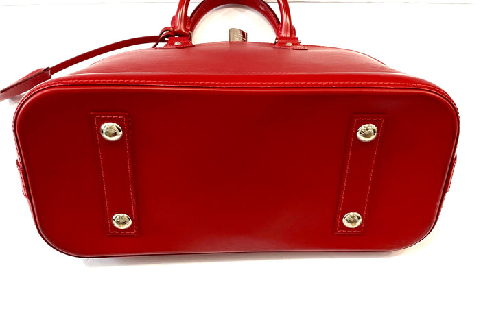 LOUIS VUITTON EPI LEATHER ALMA PM IN RED