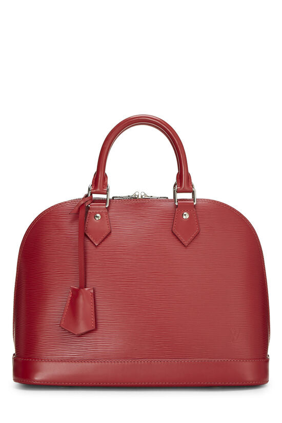 LOUIS VUITTON EPI LEATHER ALMA PM IN RED