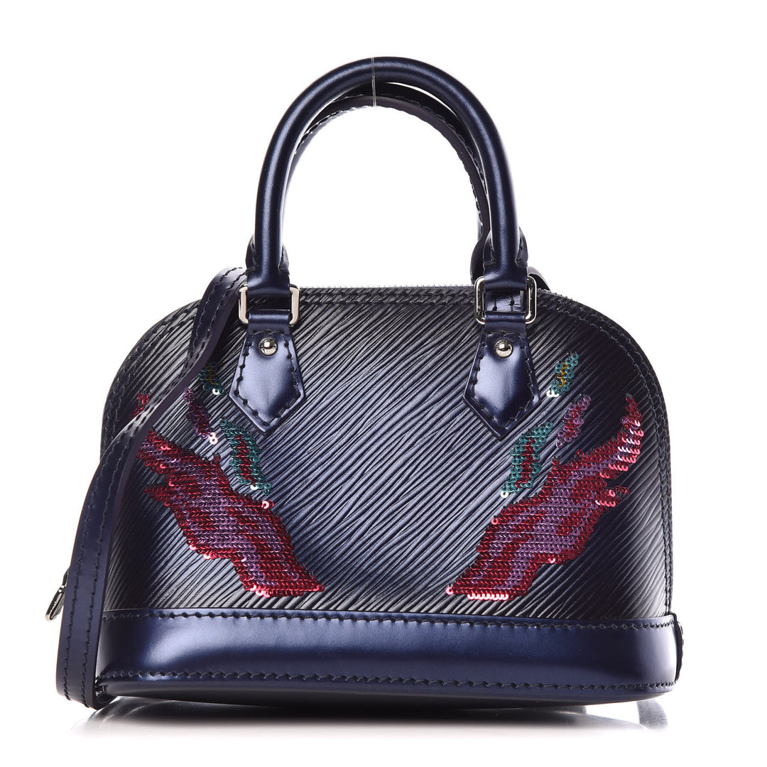 LOUIS VUITTON EPI LEATHER SEQUINS FLAME NANO ALMA BAG