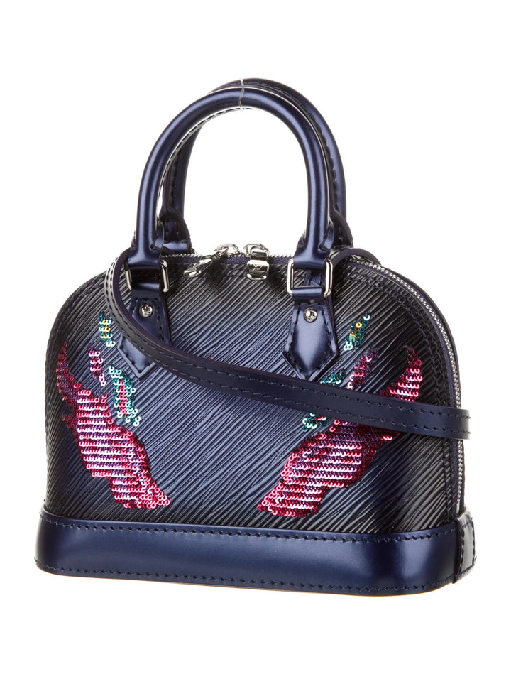 LOUIS VUITTON EPI LEATHER SEQUINS FLAME NANO ALMA BAG
