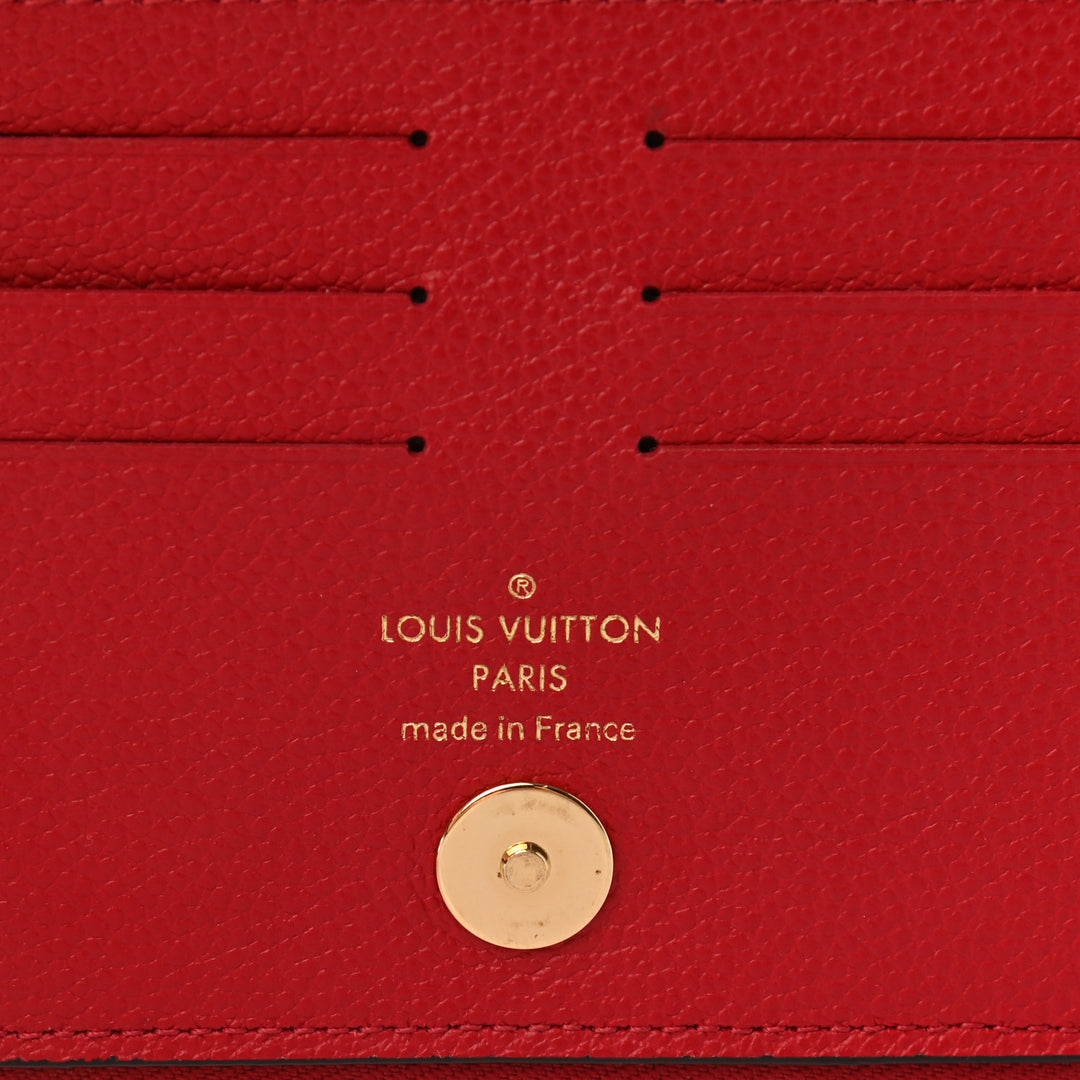 LOUIS VUITTON EMPREINTE LEATHER ADELE WALLET CHERRY