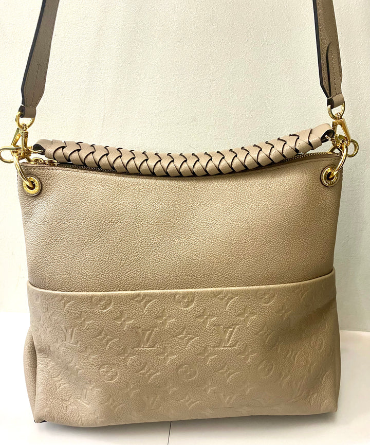 LOUIS VUITTON MONOGRAM EMPREINTE LEATHER MAIDA HOBO BAG TOURTERELLE
