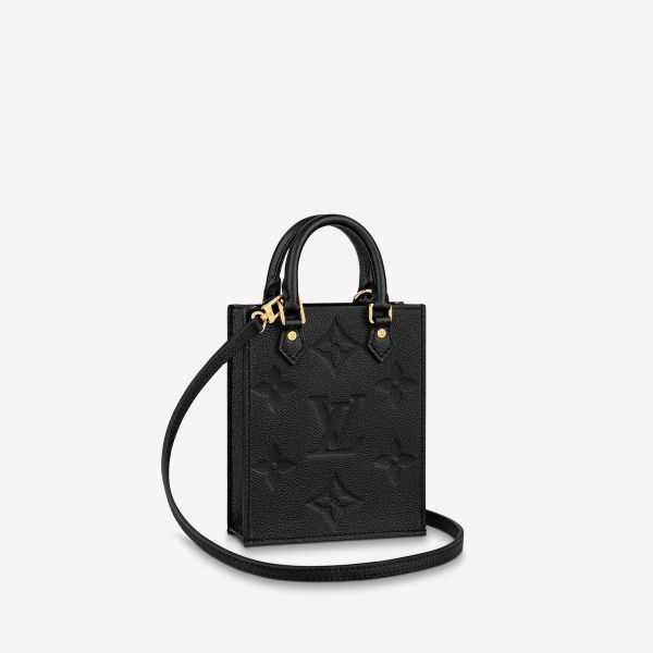 LOUIS VUITTON EMPREINTE LEATHER GIANT MONOGRAM PETIT SAC PLAT BAG