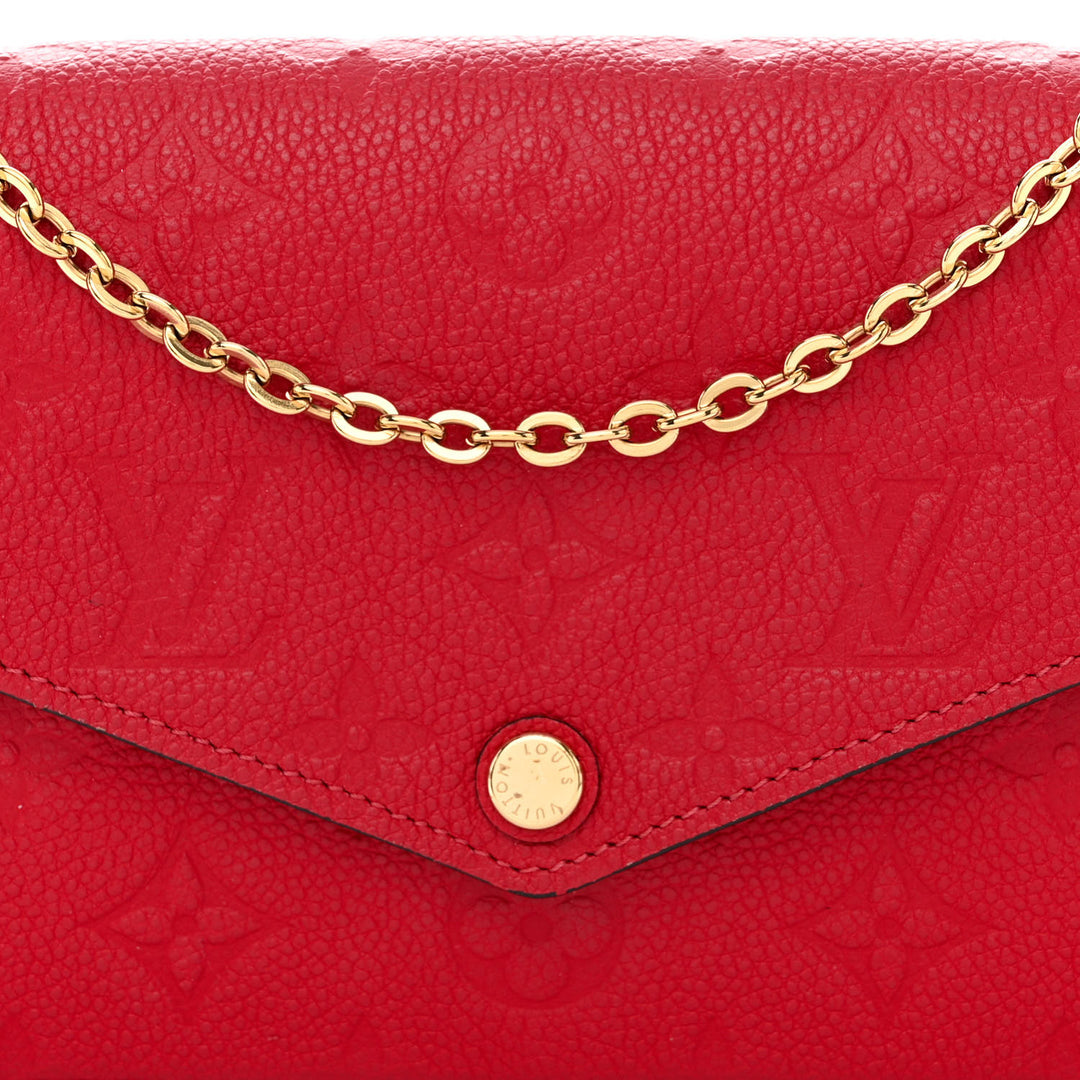 LOUIS VUITTON EMPREINTE LEATHER POCHETTE FELICIE CROSSBODY