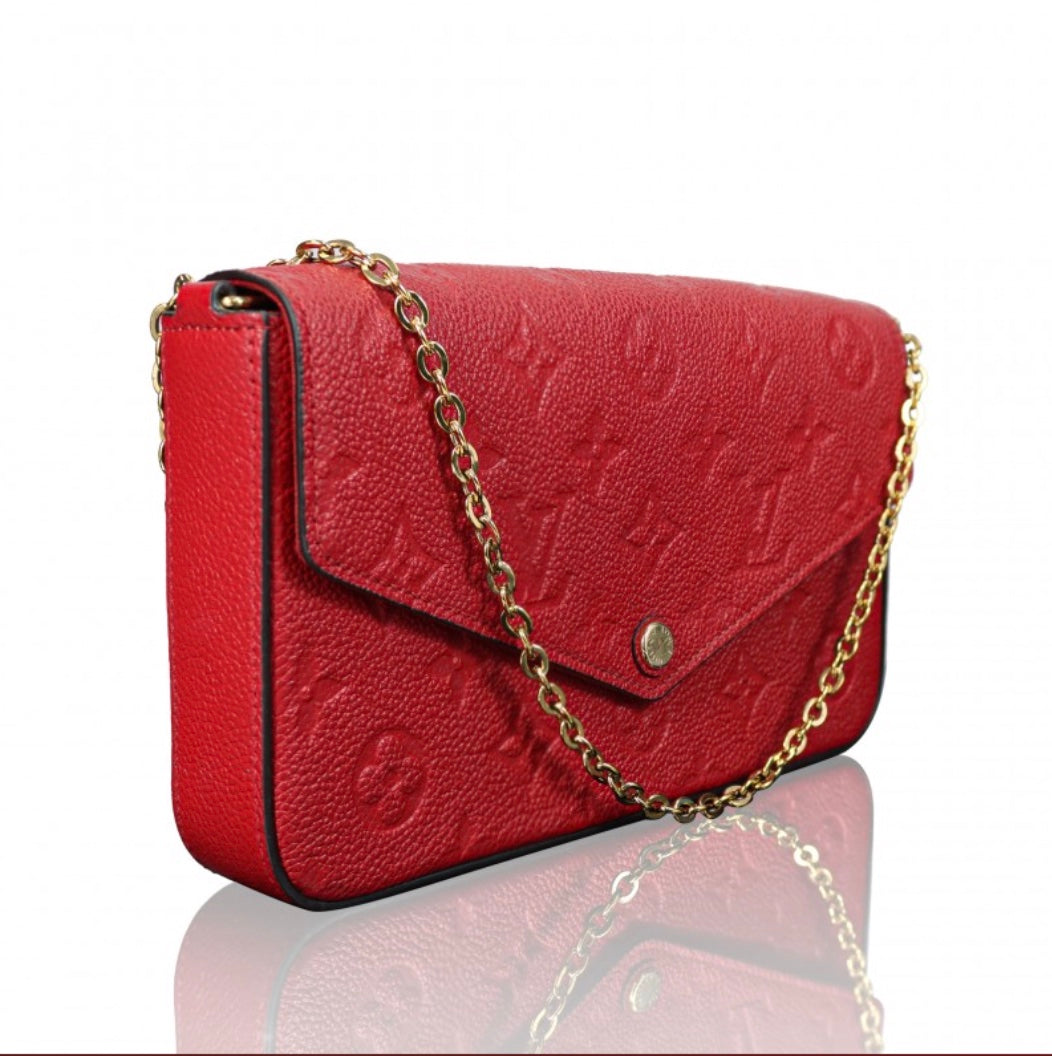 LOUIS VUITTON EMPREINTE LEATHER POCHETTE FELICIE CROSSBODY
