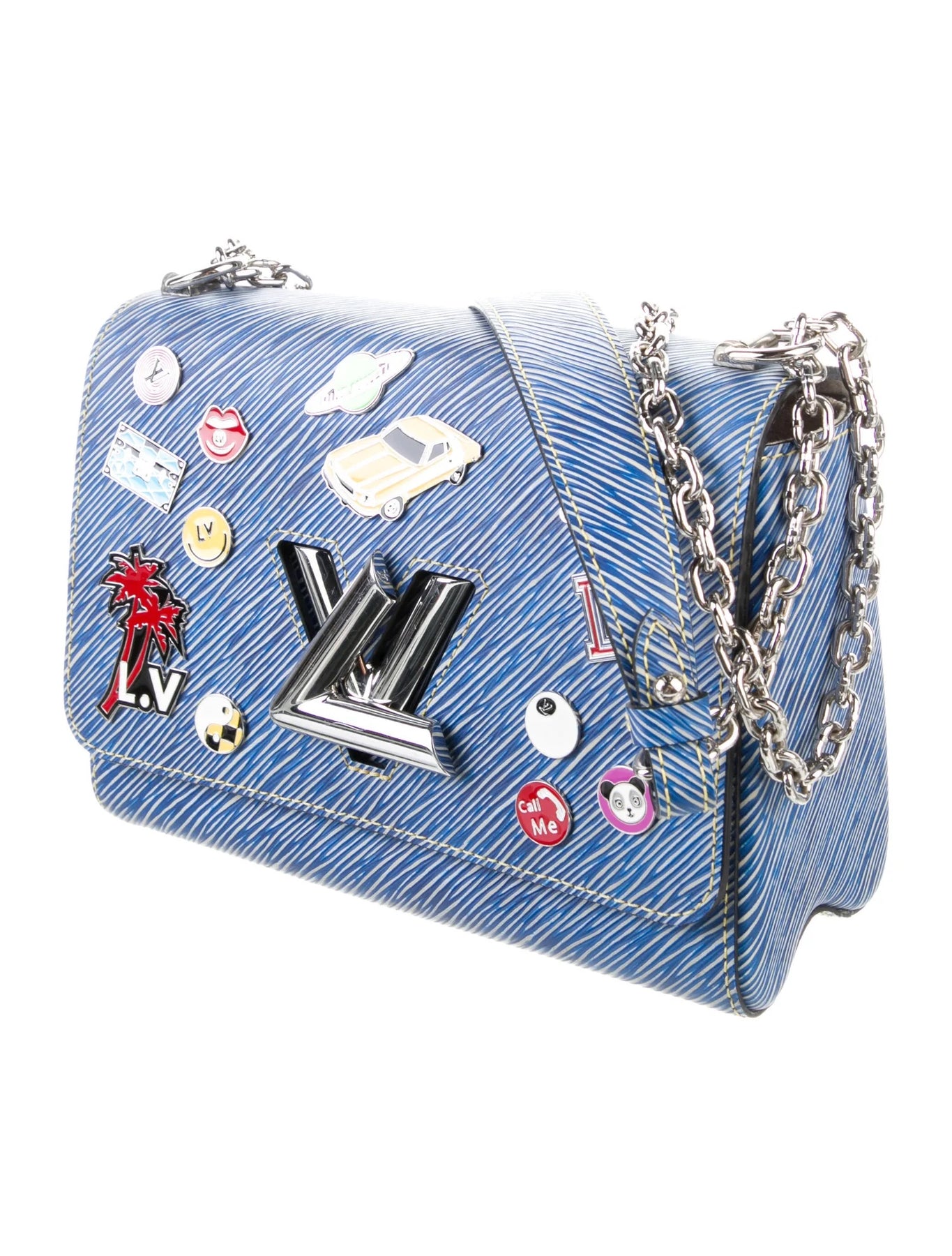 Louis Vuitton Blue Epi Leather Limited Edition Twist Shoulder bag