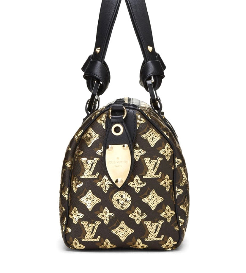 LOUIS VUITTON GOLD MONOGRAM ECLIPSE LIMITED EDITION SPEEDY 30
