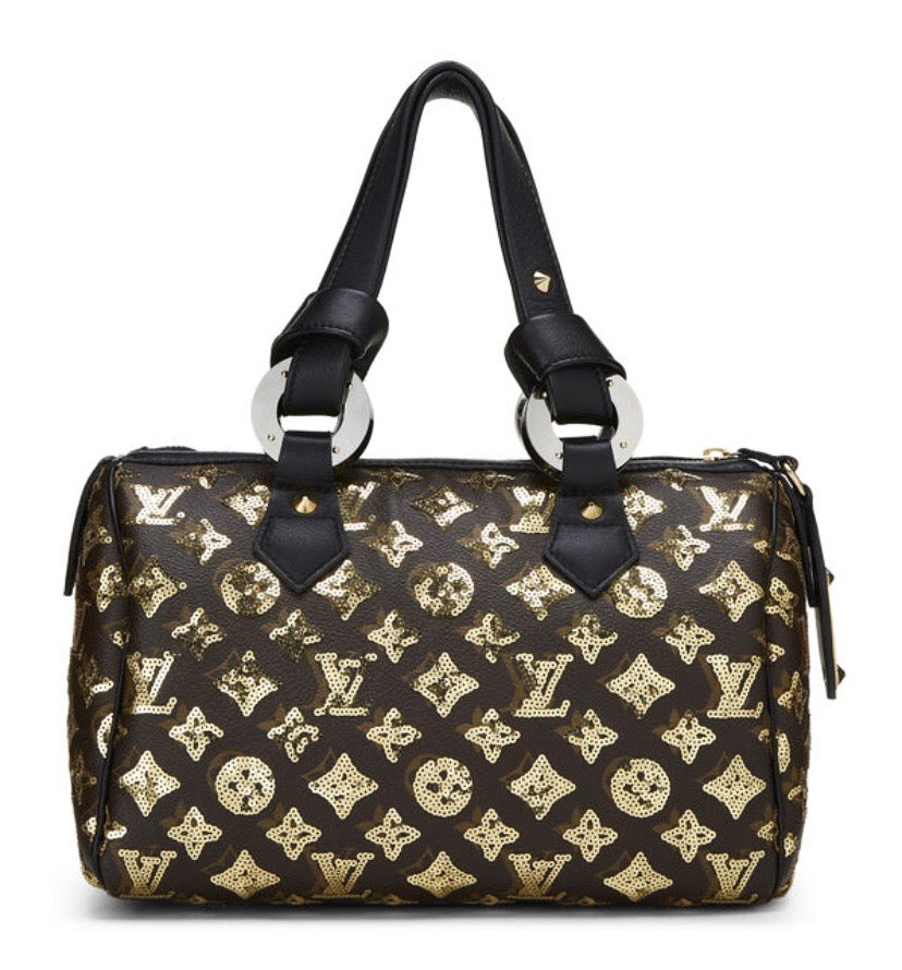 LOUIS VUITTON GOLD MONOGRAM ECLIPSE LIMITED EDITION SPEEDY