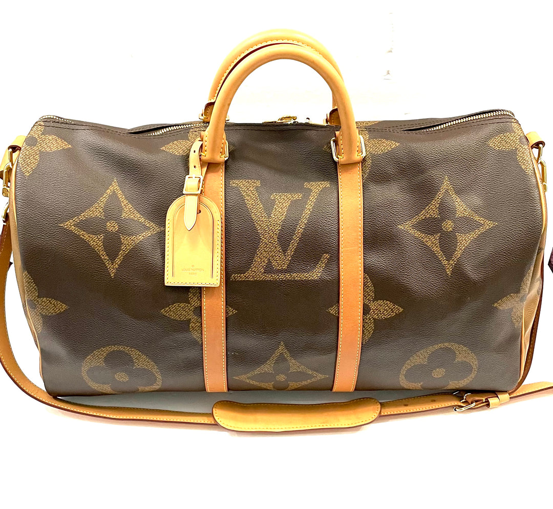 LOUIS VUITTON REVERSE GIANT MONOGRAM KEEPALL BANDOULIERE 50 BAG