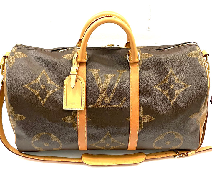 LOUIS VUITTON REVERSE GIANT MONOGRAM KEEPALL BANDOULIERE 50 BAG