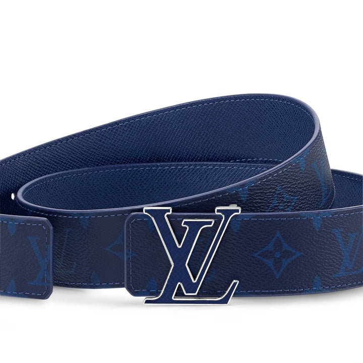LOUIS VUITTON LV INITIALS 40MM REVERSIBLE BELT COBALT BLUE