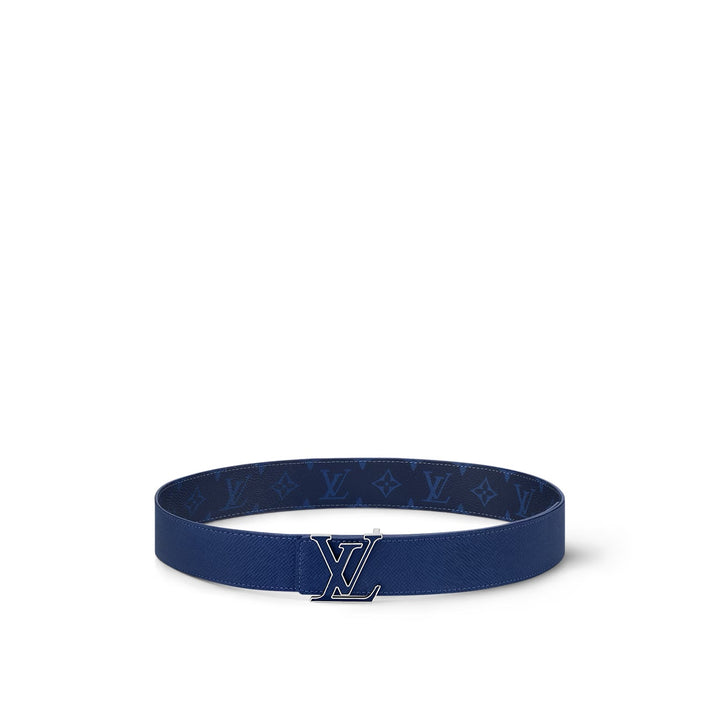 LOUIS VUITTON LV INITIALS 40MM REVERSIBLE BELT COBALT BLUE