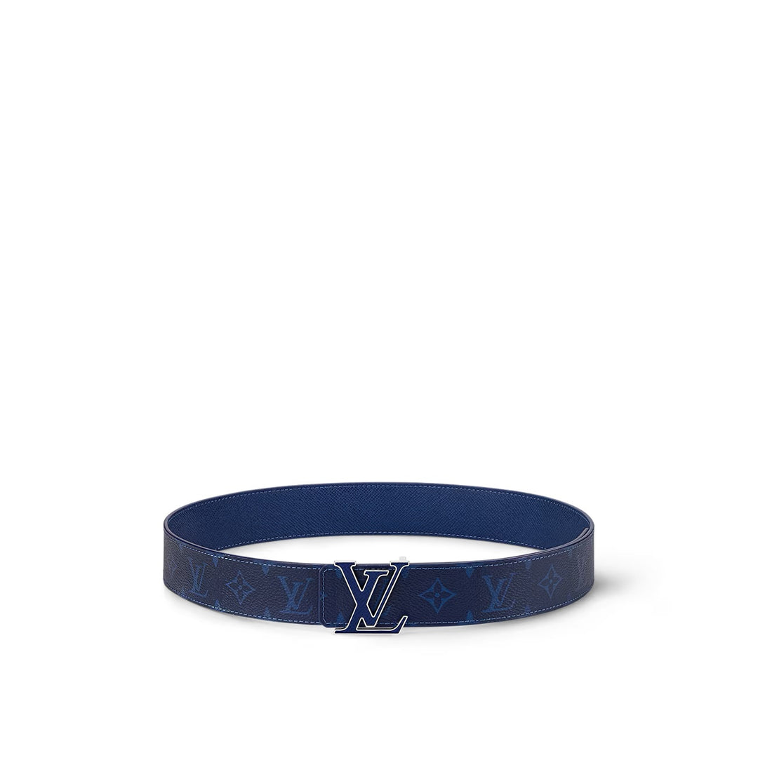 LOUIS VUITTON LV INITIALS 40MM REVERSIBLE BELT COBALT BLUE