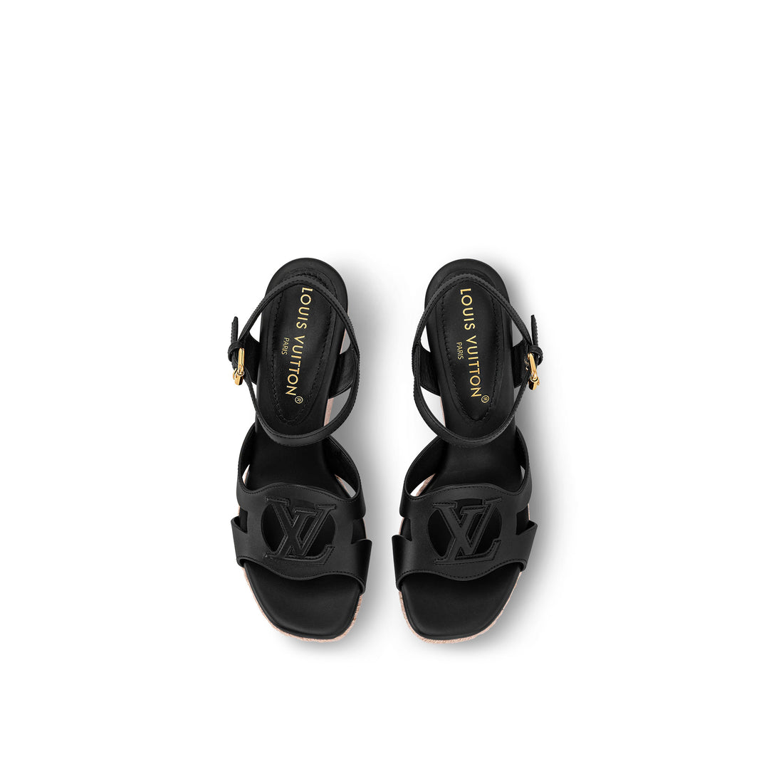 LOUIS VUITTON ISOLA WEDGE HEEL SANDALS