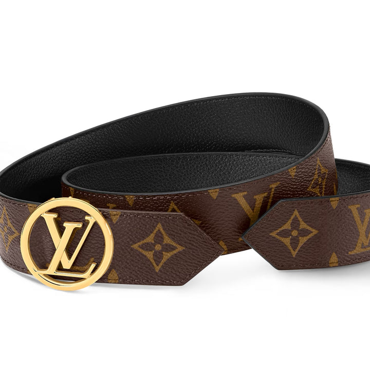 LOUIS VUITTON LV MONOGRAM CIRCLE BUCKLE REVERSIBLE BELT