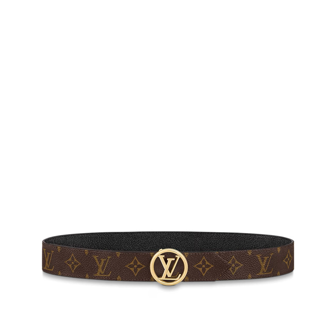 LOUIS VUITTON LV MONOGRAM CIRCLE BUCKLE REVERSIBLE BELT