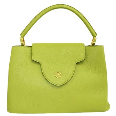 LOUIS VUITTON CAPUCINES MM LEATHER PARNASSÉA HANDBAG