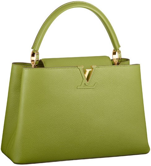 LOUIS VUITTON CAPUCINES MM LEATHER PARNASSÉA HANDBAG