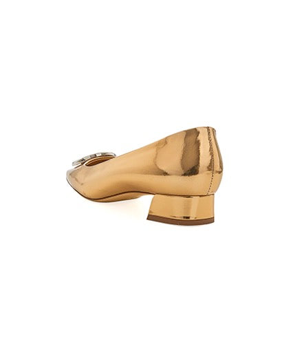 LOUIS VUITTON METALLIC FOIL LEATHER MADELEINE PUMPS