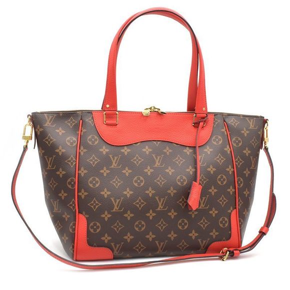 LOUIS VUITTON MONOGRAM ESTRELA MM NM CERISE TOTE BAG