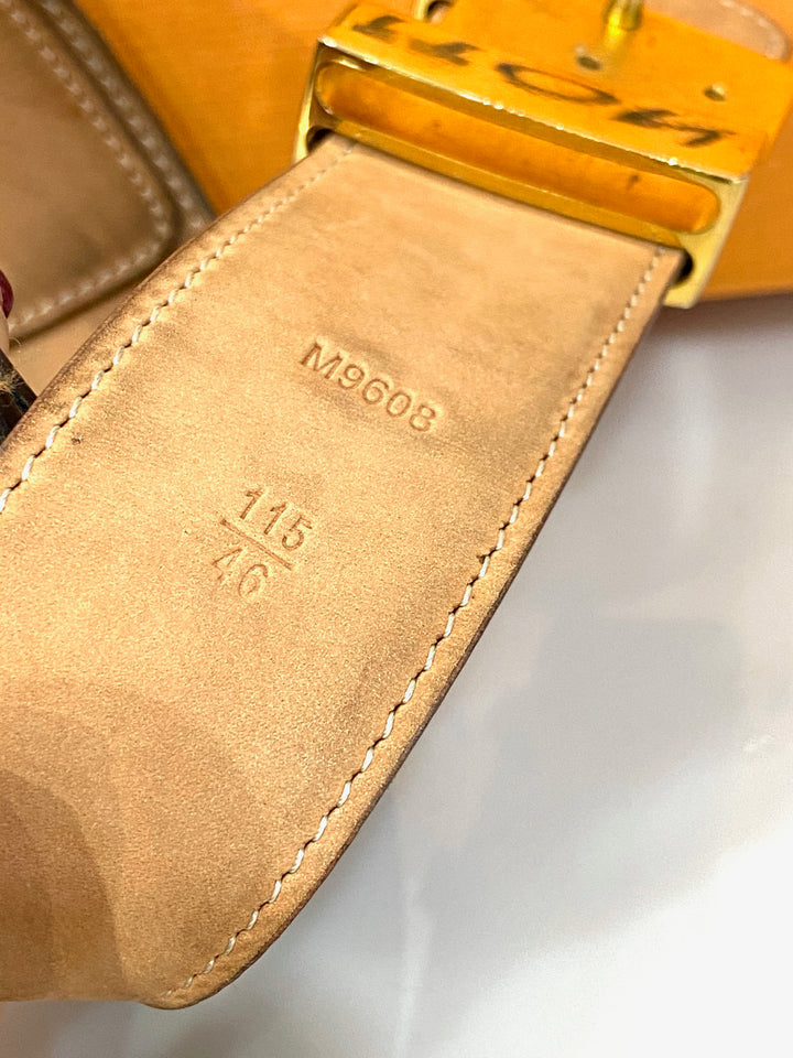 LOUIS VUITTON 40MM MONOGRAM LV BUCKLE BELT