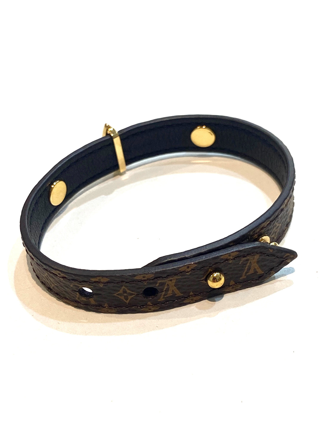 LOUIS VUITTON MONOGRAM BLOOMING ADJUSTABLE LEATHER BRACELET