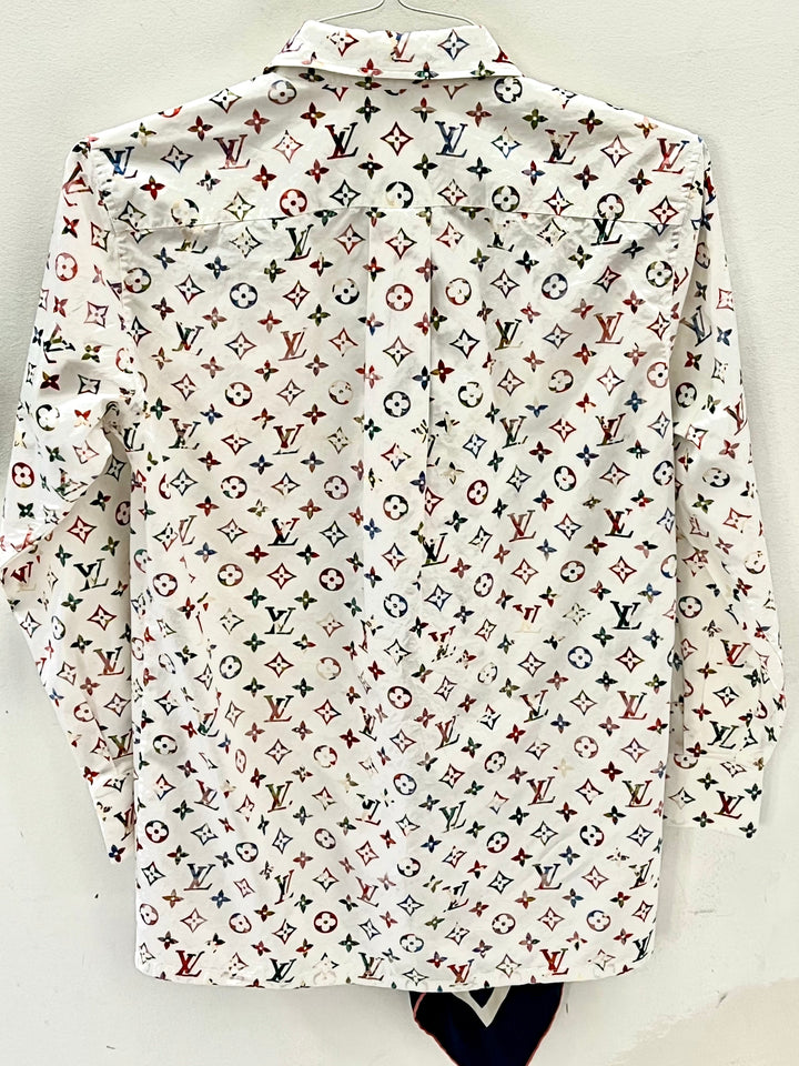 LOUIS VUITTON MULTICOLOR MONOGRAM BLOUSE WITH SCARF