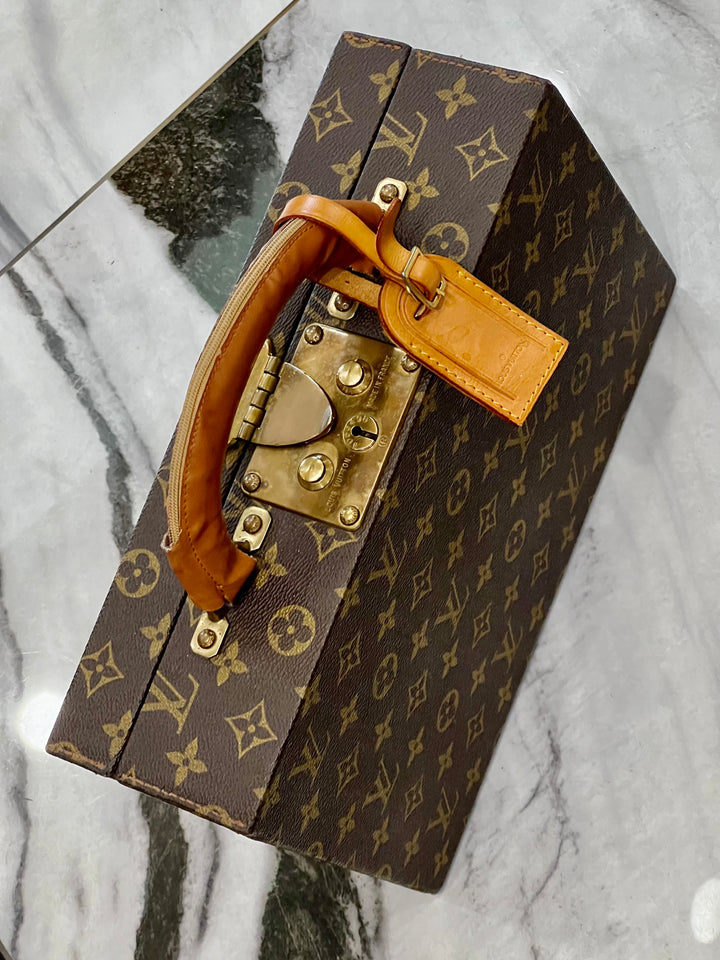 LOUIS VUITTON MONOGRAM BOITE BIJOUX 34 JEWELRY CASE HARD TRUNK