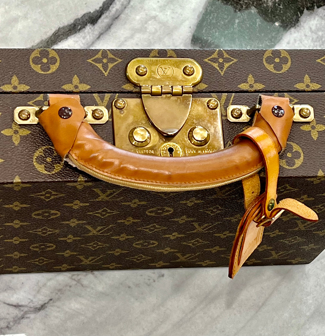 LOUIS VUITTON MONOGRAM BOITE BIJOUX 34 JEWELRY CASE HARD TRUNK