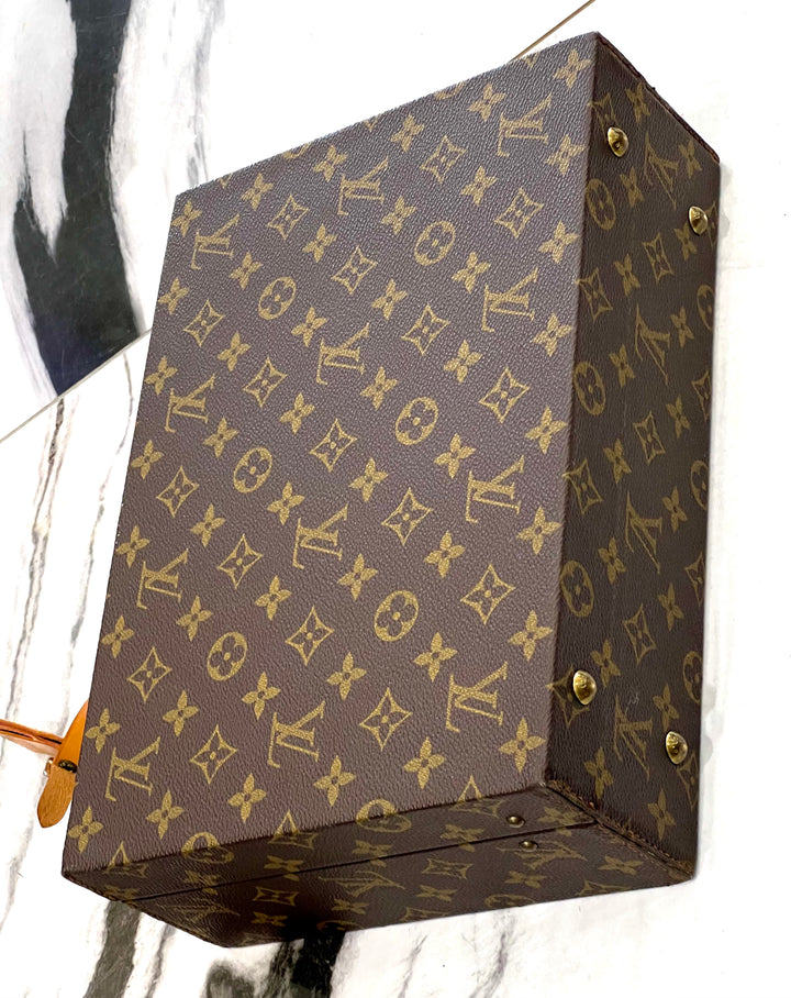LOUIS VUITTON MONOGRAM BOITE BIJOUX 34 JEWELRY CASE HARD TRUNK