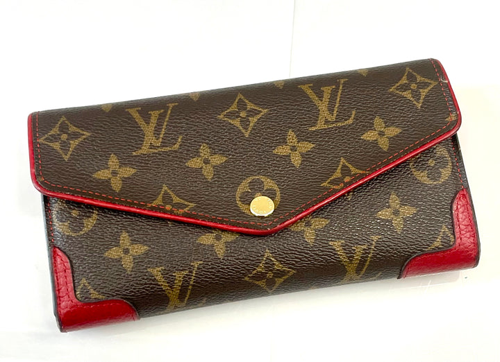 LOUIS VUITTON MONOGRAM CERISE PORTEFEUILLE REITRO SARAH WALLET