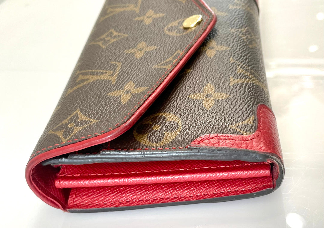 LOUIS VUITTON MONOGRAM CERISE PORTEFEUILLE REITRO SARAH WALLET