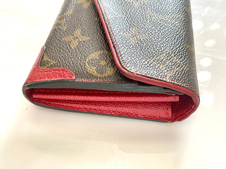 LOUIS VUITTON MONOGRAM CERISE PORTEFEUILLE REITRO SARAH WALLET