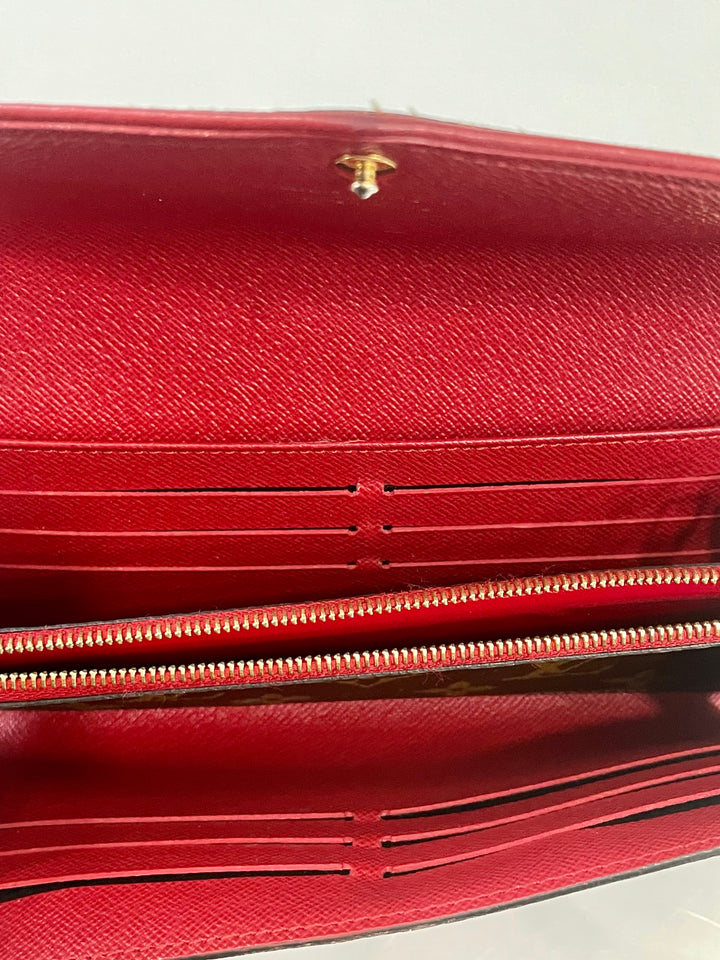 LOUIS VUITTON MONOGRAM CERISE PORTEFEUILLE REITRO SARAH WALLET