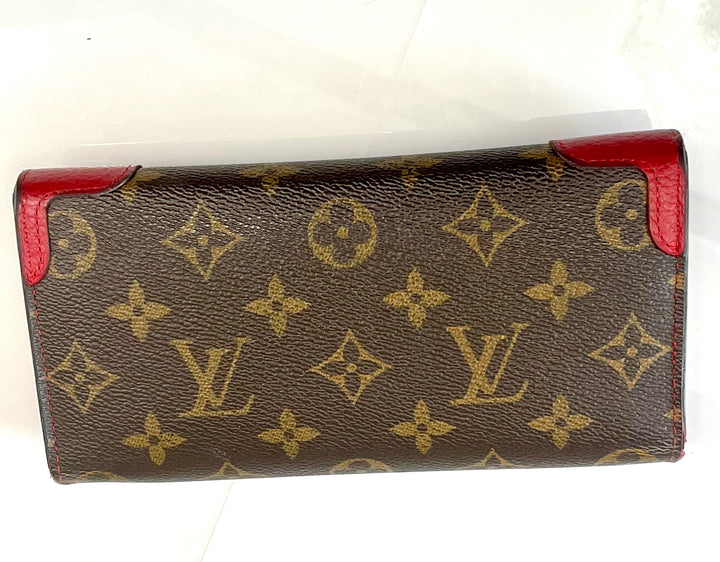 LOUIS VUITTON MONOGRAM CERISE PORTEFEUILLE REITRO SARAH WALLET
