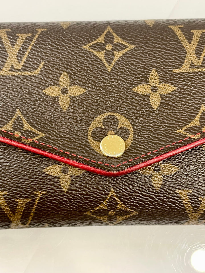LOUIS VUITTON MONOGRAM CERISE PORTEFEUILLE REITRO SARAH WALLET