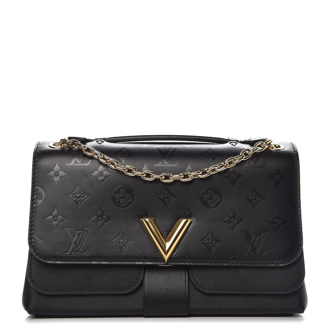 LOUIS VUITTON MONOGRAM CUIR PLUME ECUME VERY CHAIN BAG
