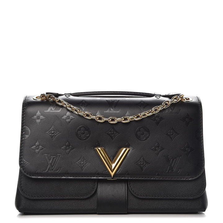 LOUIS VUITTON MONOGRAM CUIR PLUME ECUME VERY CHAIN BAG