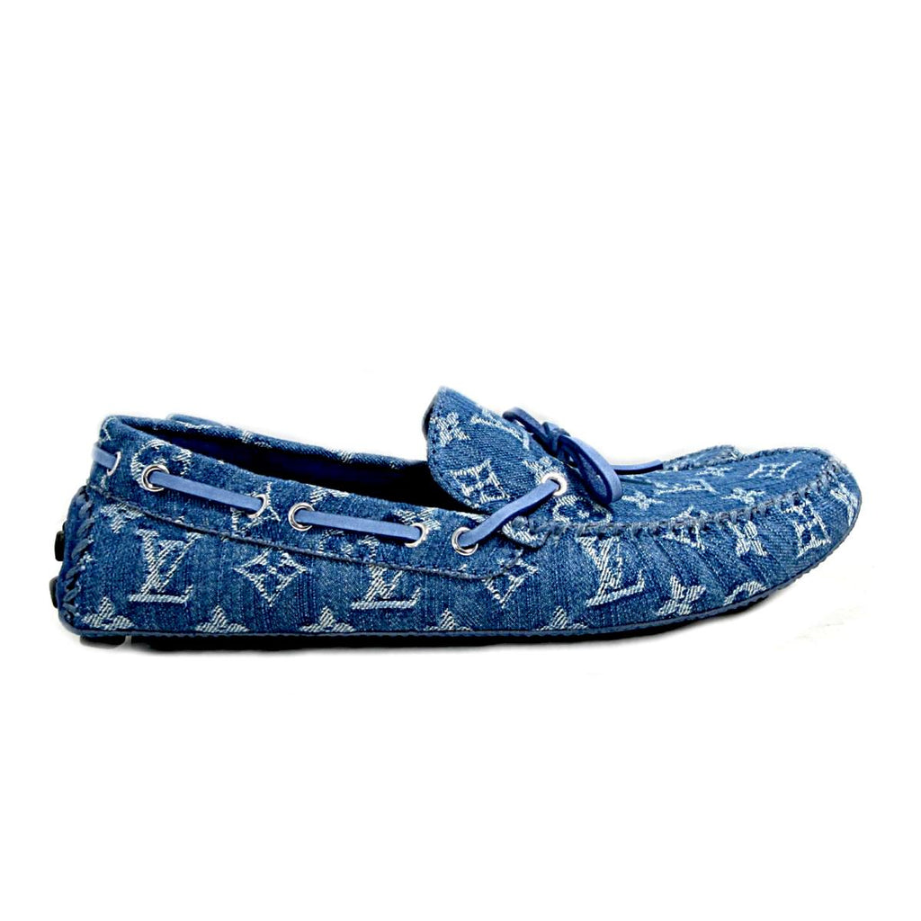 Louis Vuitton Brown/Beige Monogram Canvas Arizona Slip On Loafers Size 43.5 Louis  Vuitton