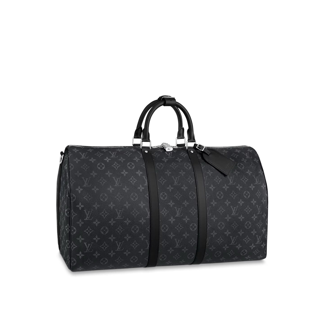 LOUIS VUITTON MONOGRAM ECLIPSE KEEPALL BANDOULIÈRE 55 BAG