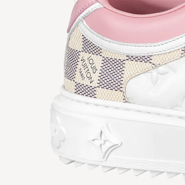 LOUIS VUITTON MONOGRAM EMBOSSED CALFSKIN DAMIER AZUR TIME OUT SNEAKERS