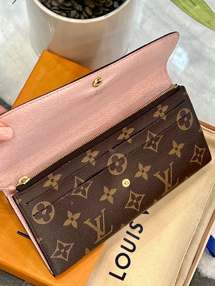 LOUIS VUITTON MONOGRAM EMILIE WALLET ROSE BALLERINE