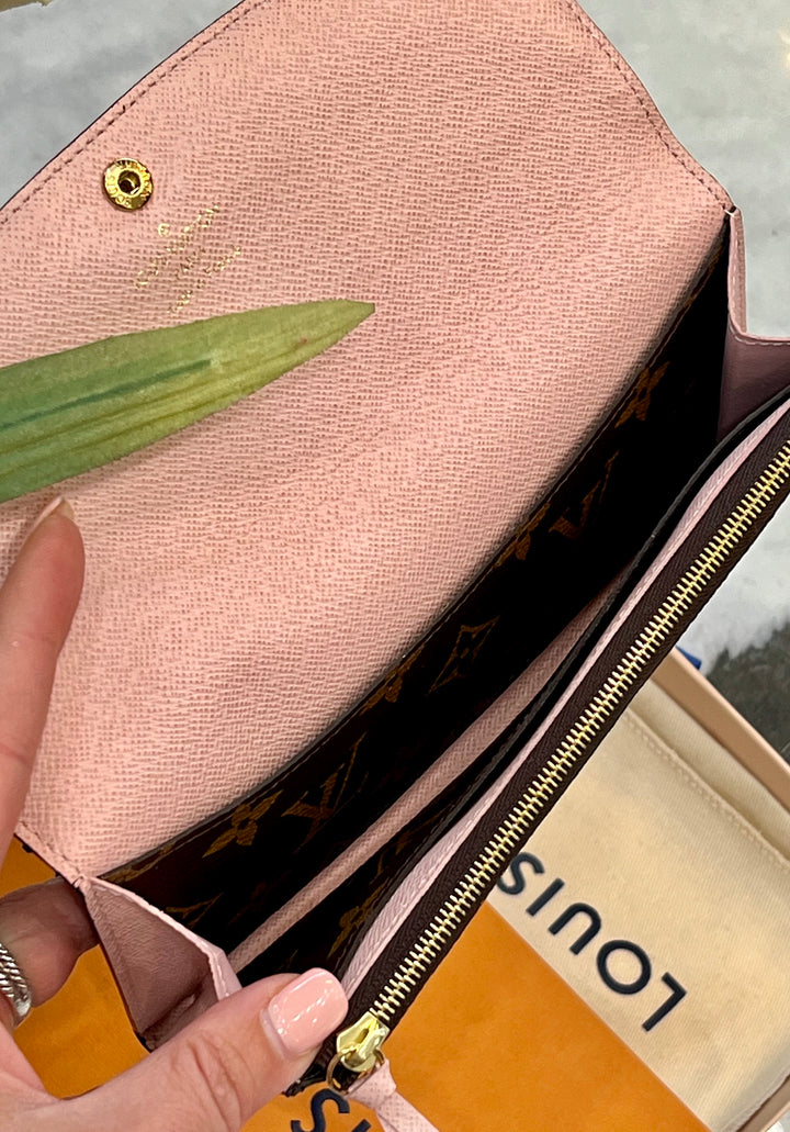 LOUIS VUITTON MONOGRAM EMILIE WALLET ROSE BALLERINE