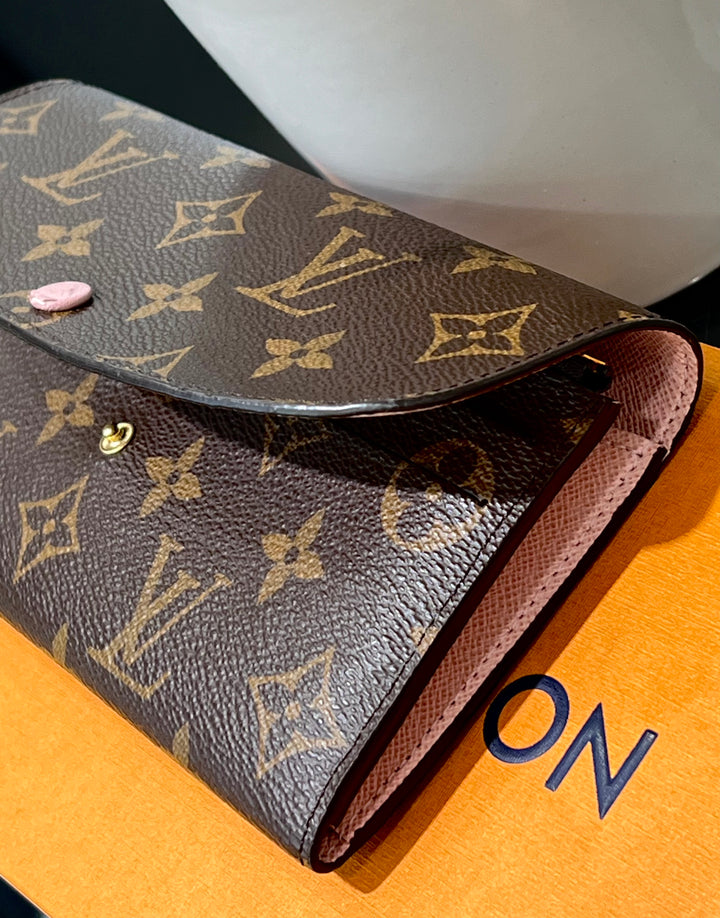 LOUIS VUITTON MONOGRAM EMILIE WALLET ROSE BALLERINE