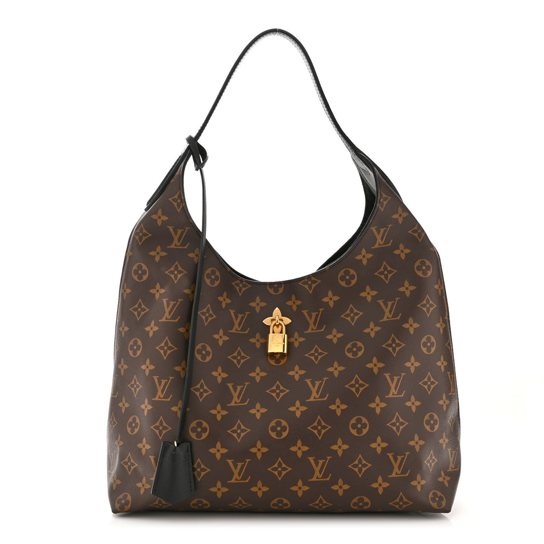 LOUIS VUITTON MONOGRAM FLOWER HOBO BAG BLACK