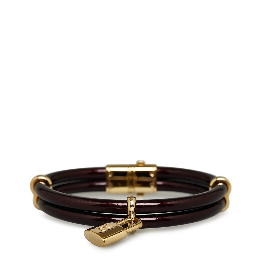 LOUIS VUITTON MONOGRAM VERNIS LEATHER KEEP IT TWICE BRACELET