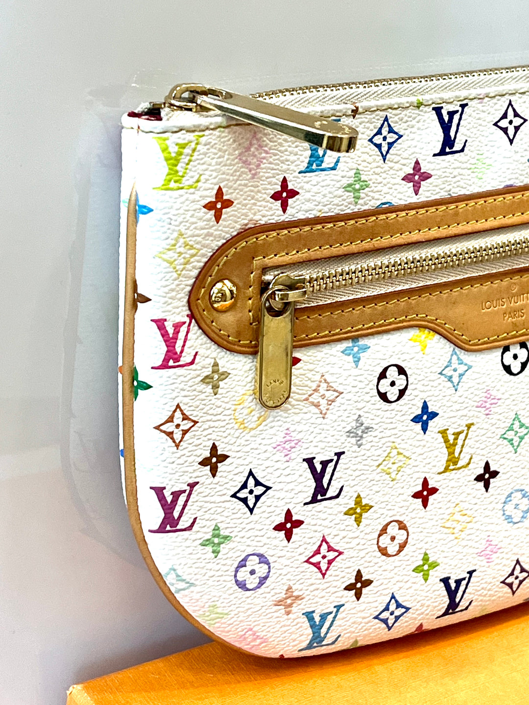 LOUIS VUITTON MULTICOLOR MONOGRAM POCHETTE PLATE GM