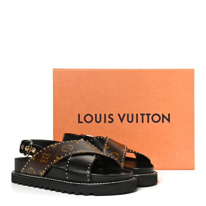 LOUIS VUITTON MONOGRAM PASEO FLAT COMFORT SANDALS