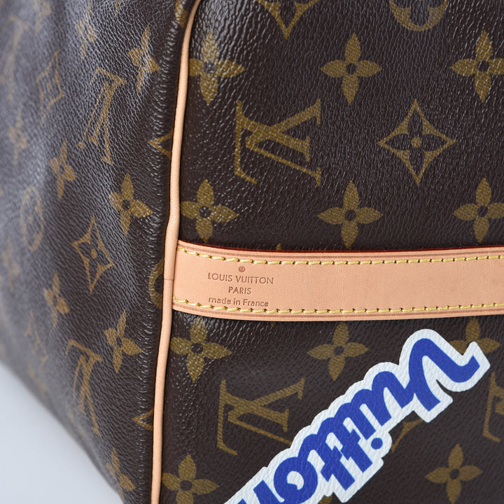 LOUIS VUITTON MONOGRAM PATCHES SPEEDY BANDOULIERE 30 BAG